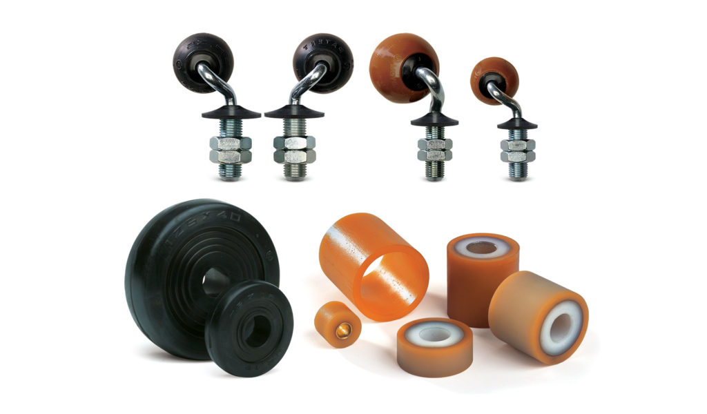 Glass transport roller and ball castors